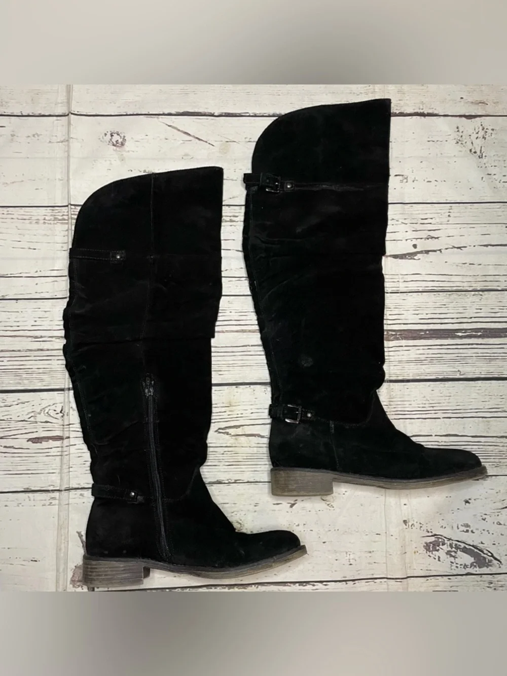 Boutique 9 Black Over-the-Knee Suede Riding Boots